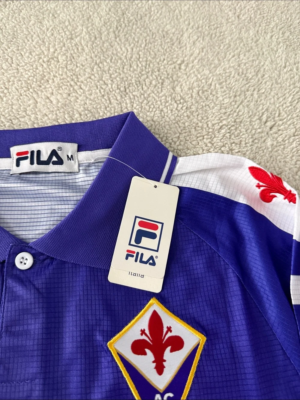 RARE AFC Fiorentina 🇮🇹 #8 Dunga 1998-99 Serie A FILA Long Sleeve Jersey - Picture 6 of 9